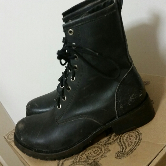 New Urban Outfitters Ecote Ranger Combat Leather b - Picture 5 of 12